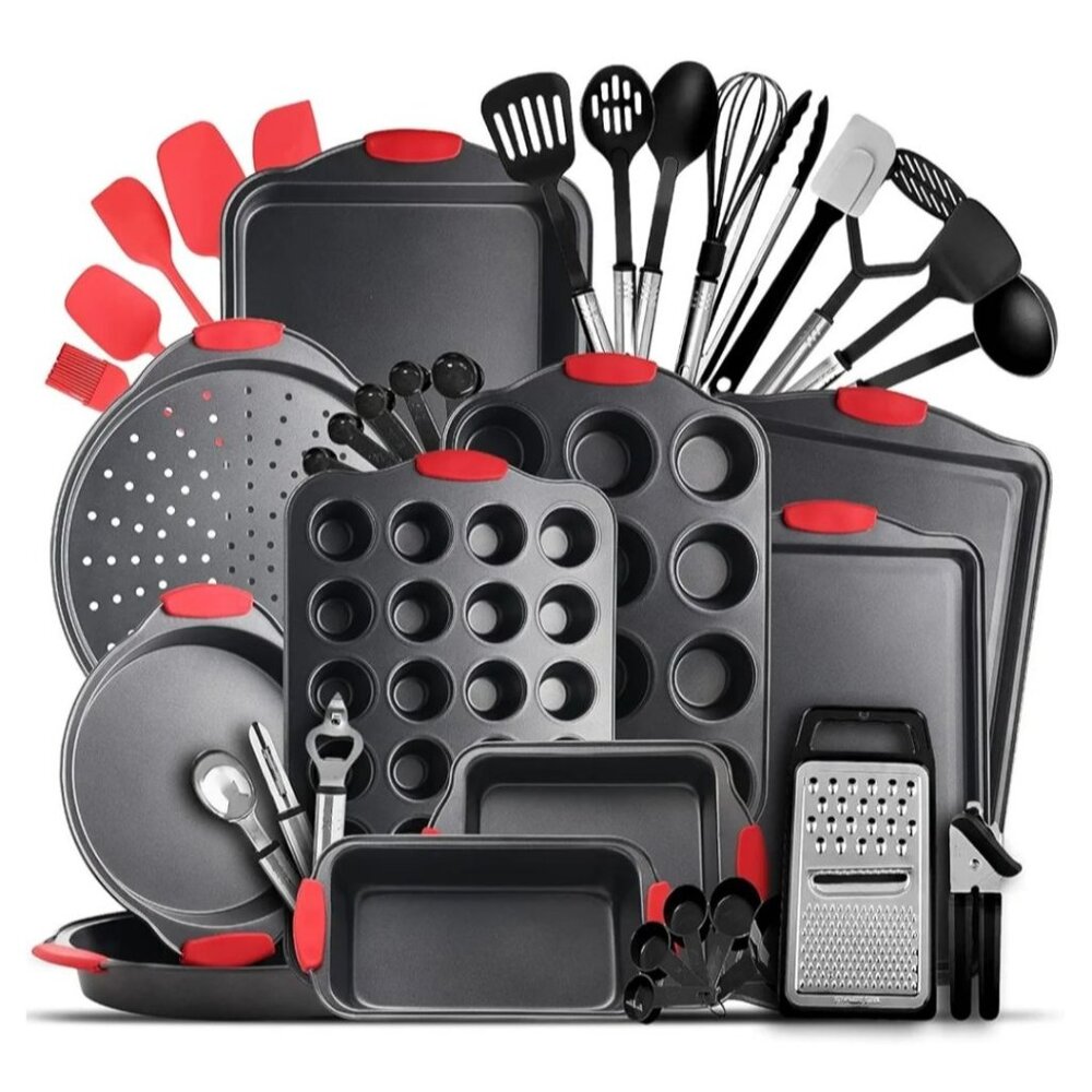 39 Piece Premium Baking Set, Nonstick Bakeware Sets BPA Free